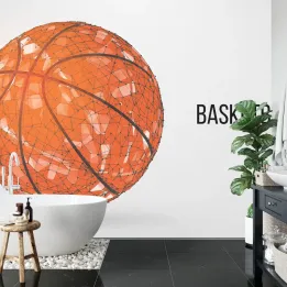 Fototapeta Geometryczna Piłka Koszykowa – Dynamika Sportu i Abstrakcja