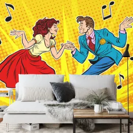 Fototapeta Taneczna Para – Pop-Art i Muzyka Jazzu