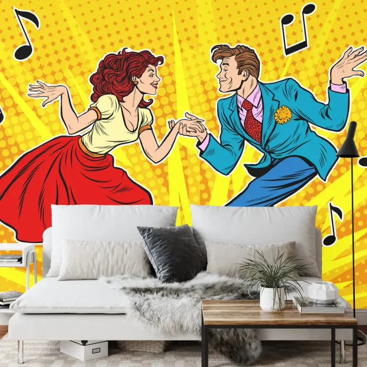 Fototapeta Taneczna Para – Pop-Art i Muzyka Jazzu