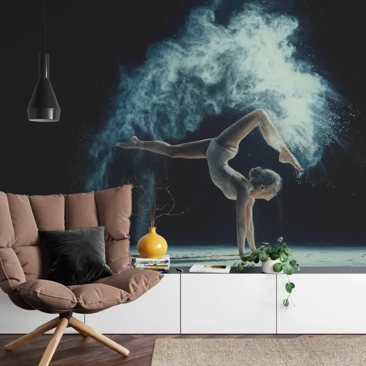 Fototapeta Gimnastyczka – Sylwetka w Ruchu na Scenie