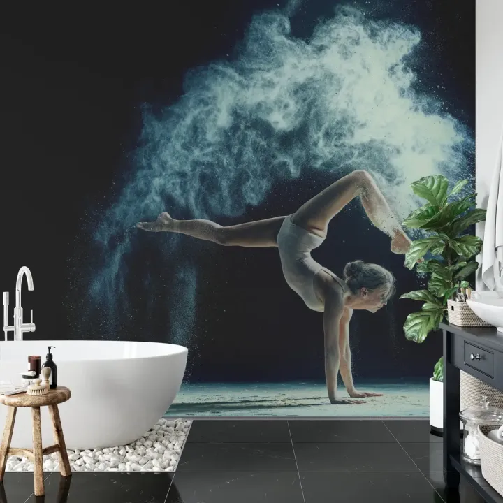 Fototapeta Gimnastyczka – Sylwetka w Ruchu na Scenie