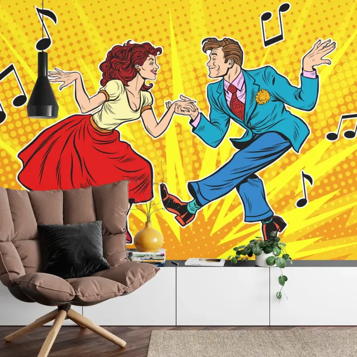 Fototapeta Taneczna Para – Pop-Art i Muzyka Jazzu