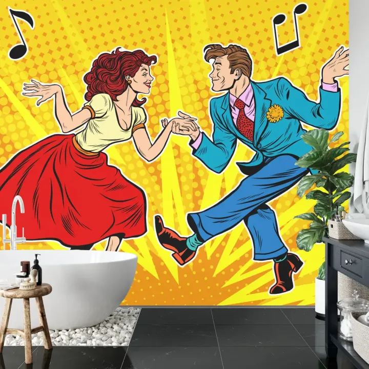 Fototapeta Taneczna Para – Pop-Art i Muzyka Jazzu