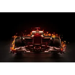 Fototapeta Płonący Bolid F1 – Adrenalina Wyścigów Formuły 1