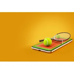 Fototapeta Tenis Na Smartfonie – Sport i Nowoczesna Technologia