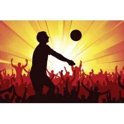 Fototapeta Sylwetka Siatkarza – Dynamika i Energia Sportu