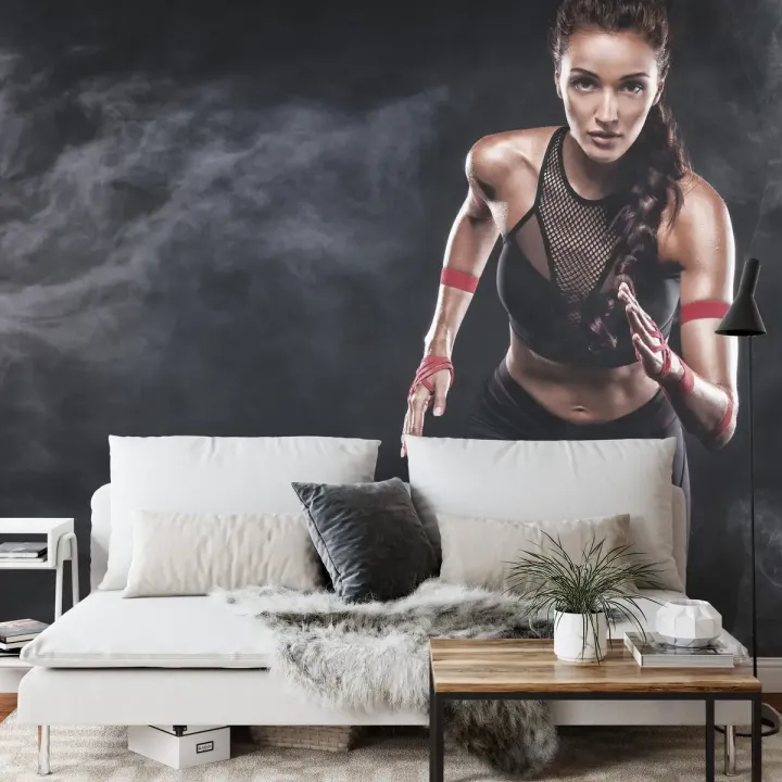 Fototapeta Wysportowana Biegaczka – Motywacja Sportowa i Zdrowy Tryb Życia