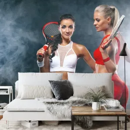 Fototapeta Dwie Tenisistki – Sportowa Rywalizacja na Kortach