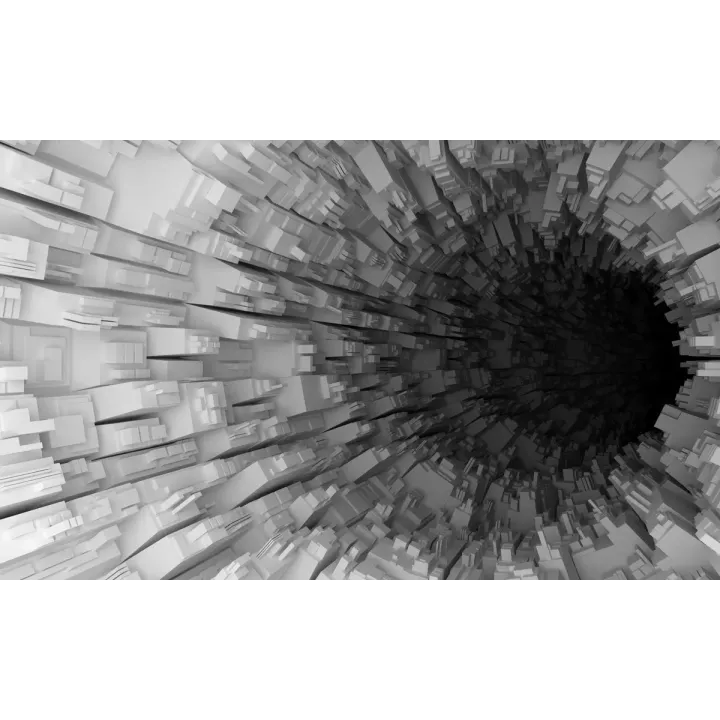Fototapeta Abstrakcyjny Tunel 3D – Głębia Perspektywy i Złudzenie Optyczne – produkt