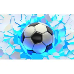 Fototapeta Piłka Nożna 3D – Abstrakcyjna Dynamika Futbolu