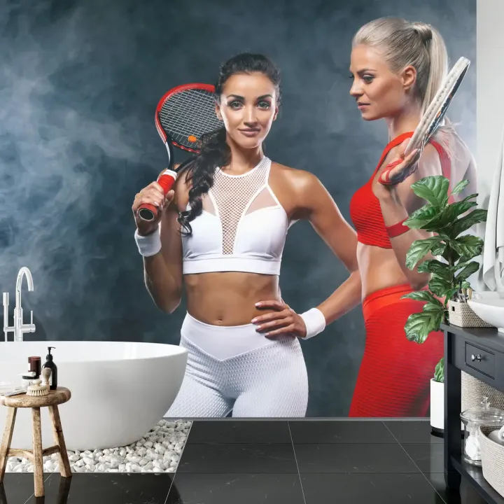 Fototapeta Dwie Tenisistki – Sportowa Rywalizacja na Kortach