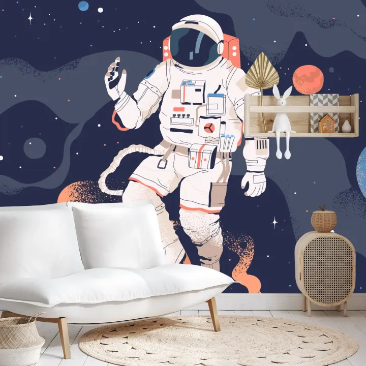 Fototapeta Kosmos – Astronauta wśród Planet i Gwiazd