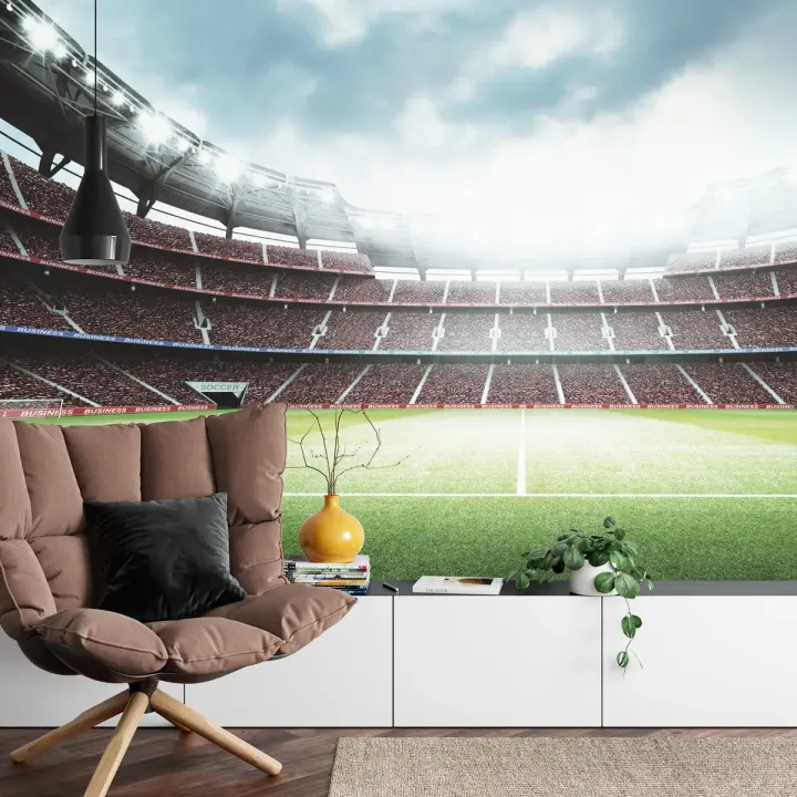 Fototapeta Stadion Piłkarski – Trybuny Pełne Kibiców