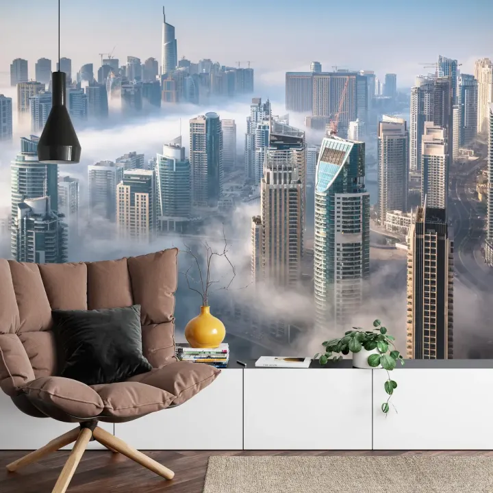 Fototapeta Dubaj W Chmurach – Panorama Nowoczesnej Metropolii