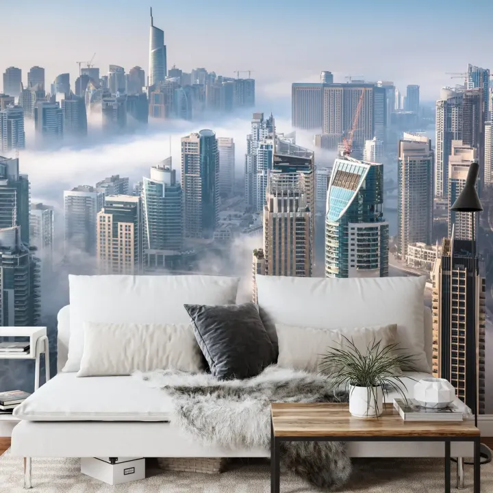 Fototapeta Dubaj W Chmurach – Panorama Nowoczesnej Metropolii
