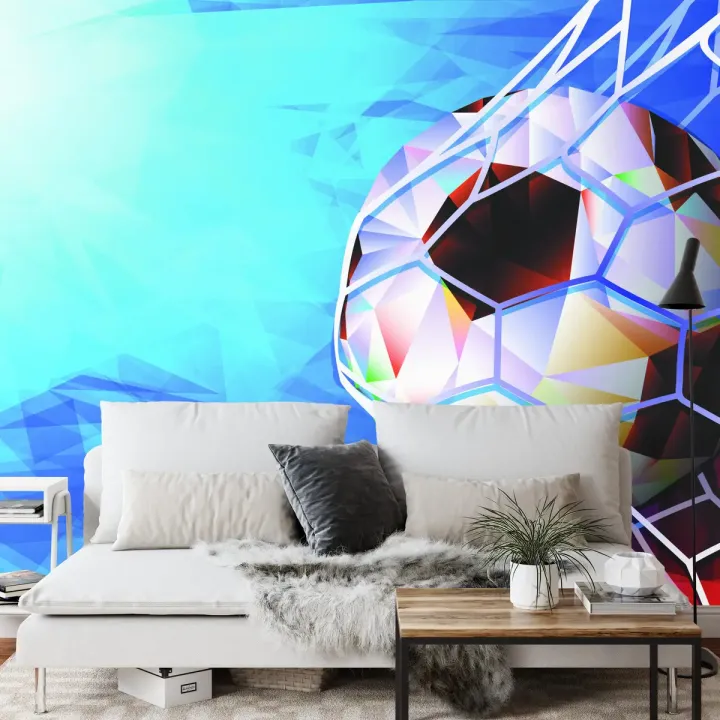 Fototapeta Piłka Nożna – Abstrakcja Geometryczna i Dynamika Sportu