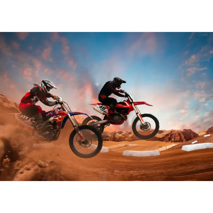 Fototapeta Wyścig Motocyklowy – Dynamika i Prędkość na Ścianie – produkt