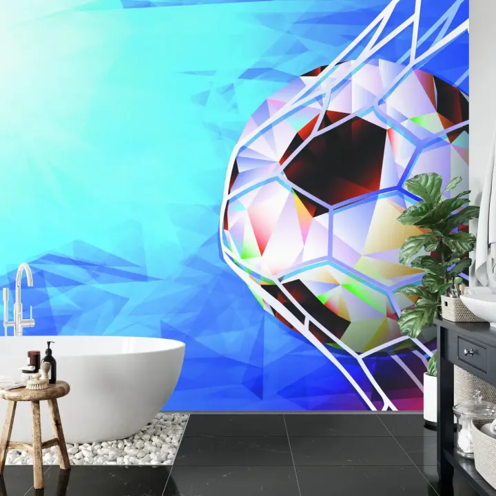 Fototapeta Piłka Nożna – Abstrakcja Geometryczna i Dynamika Sportu