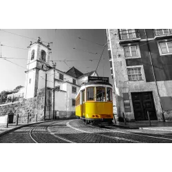Fototapeta Tramwaj w Lizbonie – Zabytkowa Alfama i Architektura Miejska
