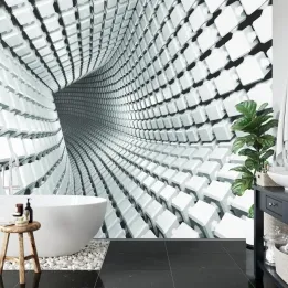 Fototapeta 3D Tunel – Geometryczna Iluzja Optyczna z Głębią