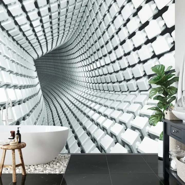 Fototapeta 3D Tunel – Geometryczna Iluzja Optyczna z Głębią