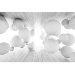 Fototapeta 3D Tunel – Kule – Geometryczna Abstrakcja z Optycznym Złudzeniem