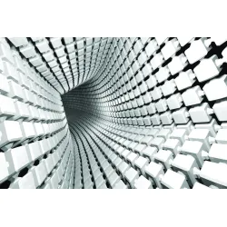 Fototapeta 3D Tunel – Geometryczna Iluzja Optyczna z Głębią