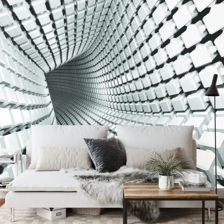 Fototapeta 3D Tunel – Geometryczna Iluzja Optyczna z Głębią