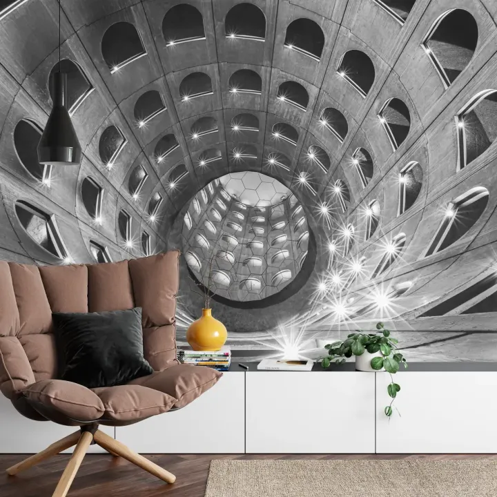 Fototapeta 3D Tunel – Industrialny Design i Betonowa Architektura