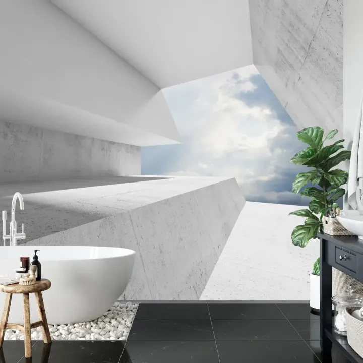 Fototapeta 3D Tunel – Niebo i Architektura Betonowa