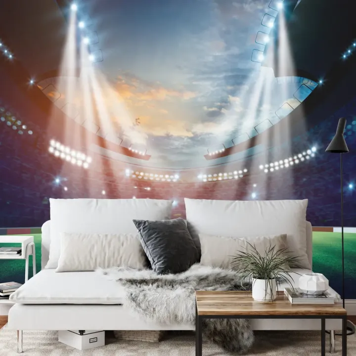 Fototapeta Stadion Piłkarskich Gwiazd – Atmosfera Meczu Nocą