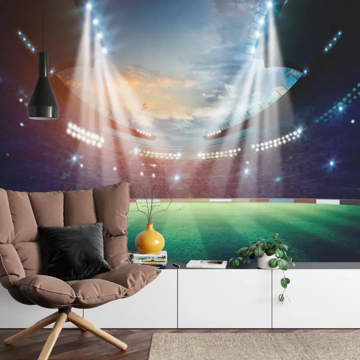 Fototapeta Stadion Piłkarskich Gwiazd – Atmosfera Meczu Nocą