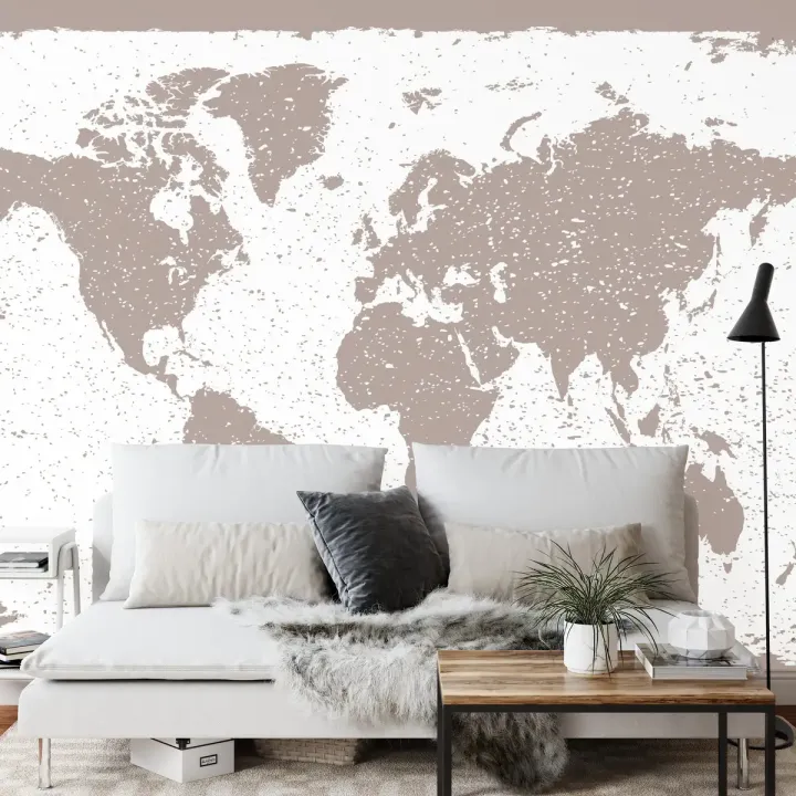 Fototapeta Mapa Świata – Geografia i Podróże na Ścianie