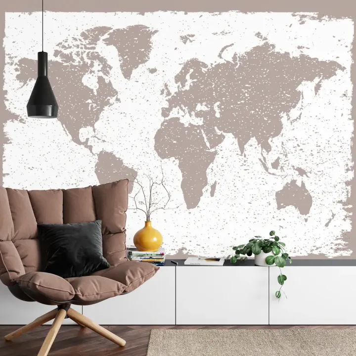 Fototapeta Mapa Świata – Geografia i Podróże na Ścianie