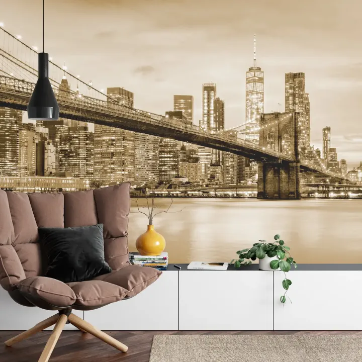 Fototapeta Brooklyn Bridge – Most Brookliński i Skyline Nowego Jorku