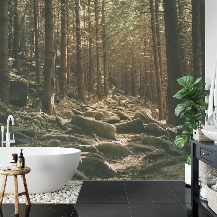 Fototapeta Las – Leśna Ścieżka w Otoczeniu Natury