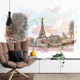 Fototapeta Paryż Wieża Eiffla – Panorama Miasta i Architektura Francji