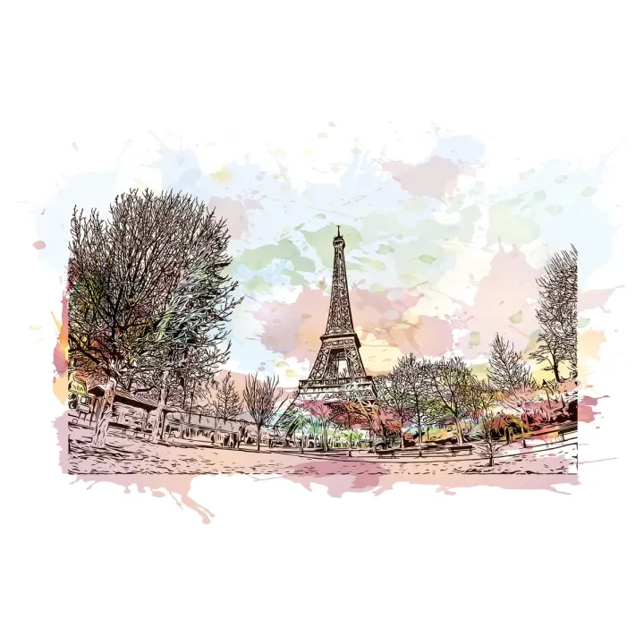 Fototapeta Paryż Wieża Eiffla – Panorama Miasta i Architektura Francji – produkt