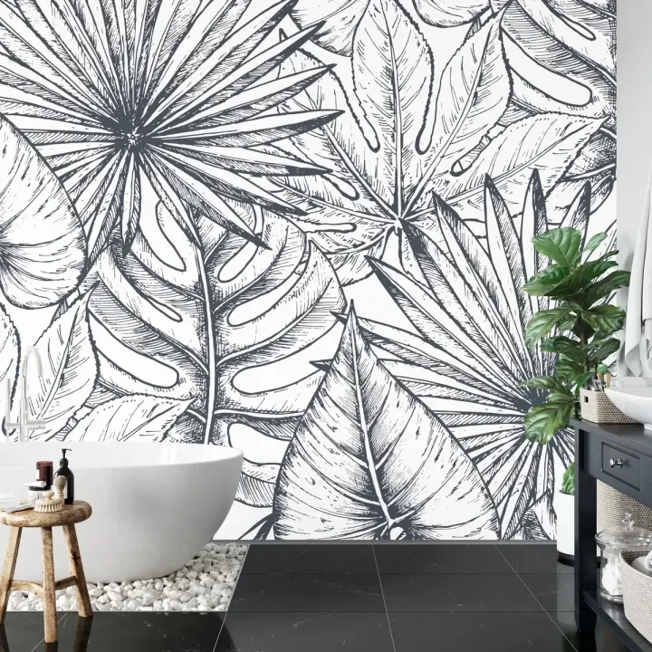 Fototapeta Liście Monstera – Tropikalny Motyw Botaniczny