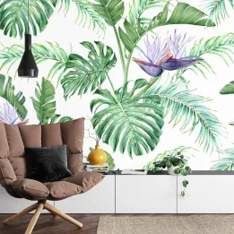 Fototapeta Liście Monstera – Tropikalna Dżungla w Twoim Wnętrzu