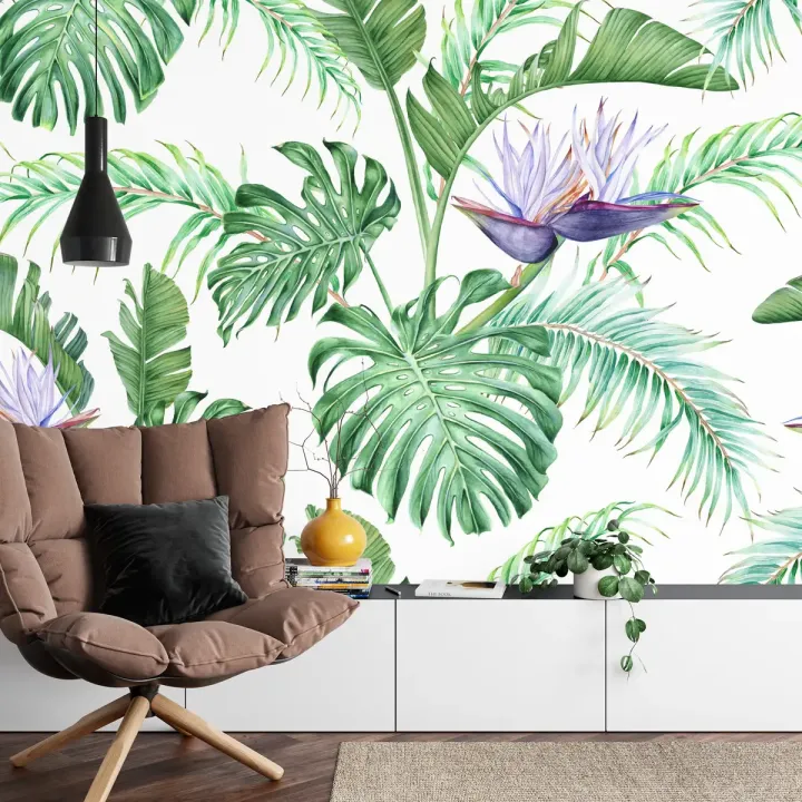 Fototapeta Liście Monstera – Tropikalna Dżungla w Twoim Wnętrzu