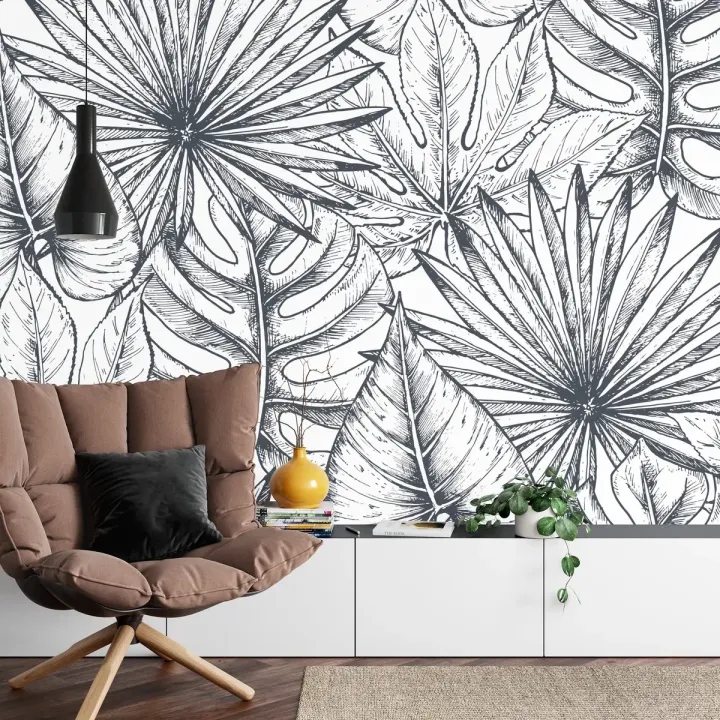 Fototapeta Liście Monstera – Tropikalny Motyw Botaniczny