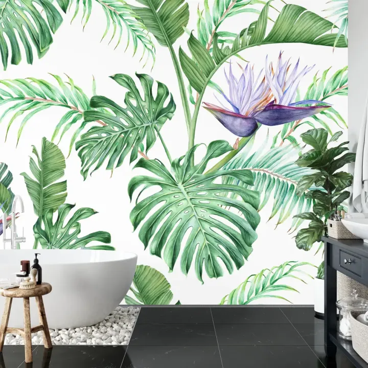 Fototapeta Liście Monstera – Tropikalna Dżungla w Twoim Wnętrzu