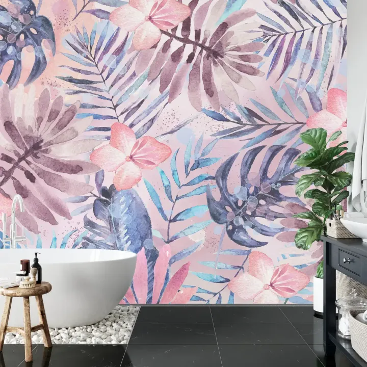 Fototapeta Liście Monstera – Tropikalna Roślinność i Abstrakcja
