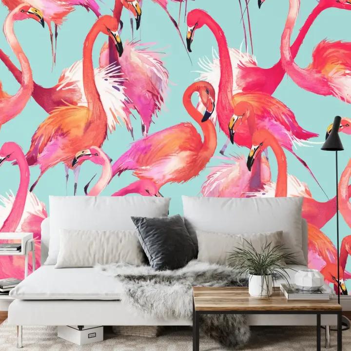 Fototapeta Flamingi – Tropikalna Egzotyka i Dzika Przyroda