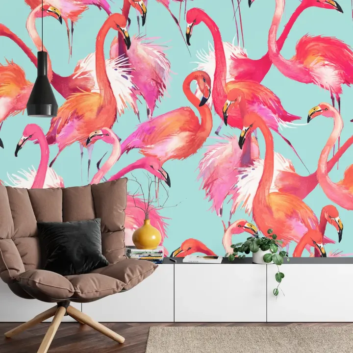Fototapeta Flamingi – Tropikalna Egzotyka i Dzika Przyroda