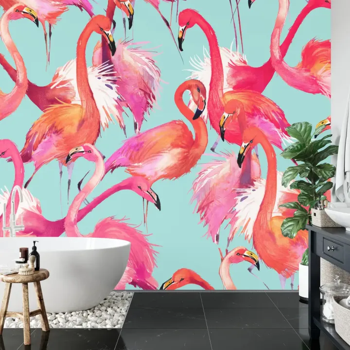 Fototapeta Flamingi – Tropikalna Egzotyka i Dzika Przyroda