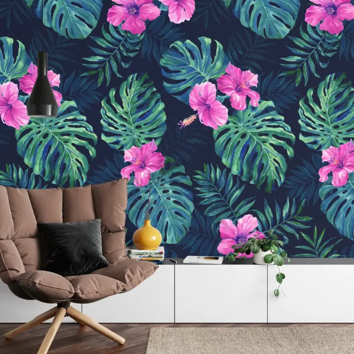 Fototapeta Liście Monstera – Tropikalny Las i Egzotyka Dżungli