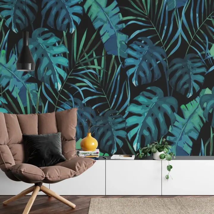 Fototapeta Liście Monstera – Tropikalna Dżungla w Twoim Wnętrzu