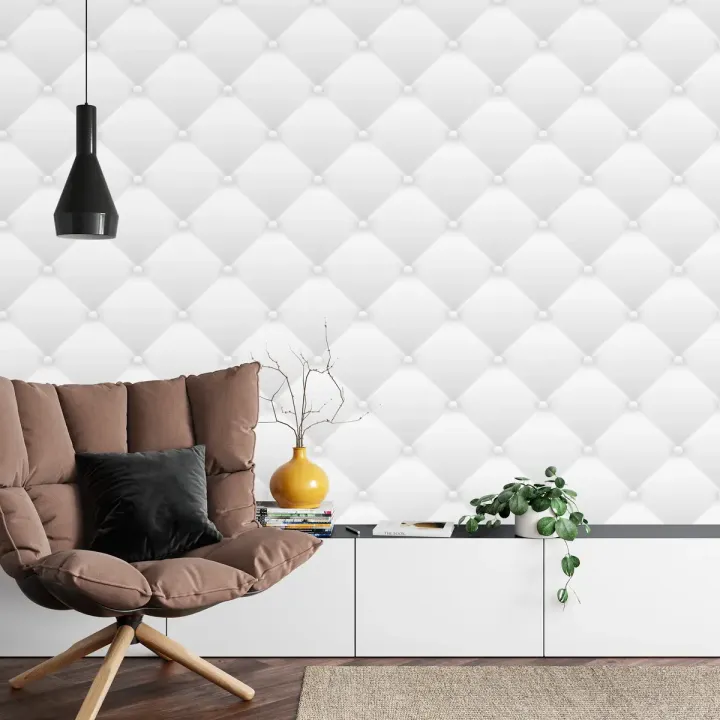 Fototapeta Pikowana – Geometryczna Abstrakcja w Bieli